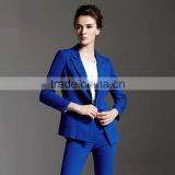 2014 New Style Jewelry Blue Slim Fit Long Sleeve Ladies Suit thumbnail-1