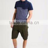 MGOO Hot Sale Plain Dry Fit Polo Shirt Color Block Men Pocket Fitness Polo T Shirt thumbnail-4