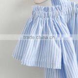 Girls Striped Shirt Parental Clothing 2017 Summer New Children's Clothing Baby Leopard Shirt Mothers Shirt thumbnail-4