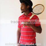 Wholesale Men Clothing In Men Red Stripe Knitted Cotton Polo Shirt Men Golf Sport T Shirts thumbnail-1