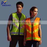 Quick Dry Breathable Waistcoat Fluorescent Yellow Orange Blue LED Safety Vest thumbnail-2