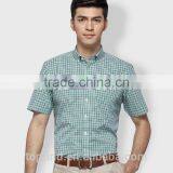 OEM/ODM 2016 Latest Design Summer Cotton Short Sleeve Plaids Men Shirt thumbnail-1