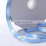 Polyester Satin Ribbon Double Faced With Silver Edged thumbnail-2