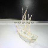 Customized Made Golden Crystal Arab Dhow For Office Decoration And Islamic Souvenirs Gifts