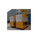 1200kg Painted Building Material Twin Cage Hoist 3.6 x 1.5 x 2.5m SC200/200