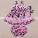 Baby Girl Infant 3pcs Clothing Sets Suit Princess Romper Dress/Jumpersuit Baby Party Birthday Costumes thumbnail-5