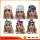 Custom Printed Turbans Ladies Crochet Flower Turbans Grils Fashion Turban Headband thumbnail-2