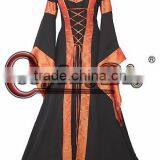 Long Trumpet Sleeve Hooded Collar ROCOCO Ball Grown Gothic Medieval Victorian Dress Costume thumbnail-1