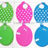 Oval Shape Solid Color Dotted Silicone And Cotton Twill Potholder