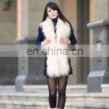 New Arrival Pastel Color Mongolian Lamb Fur Winter Scarf Shawl European Style thumbnail-6