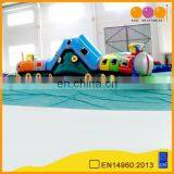 AOQI new designed inflatable toys train tunnel colourful inflatable tunnel obstacle for sale