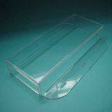 To Win-Kitchen Square Food Tray Organizer Plastic Acrylic Transparent Serving Tray thumbnail-1