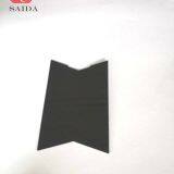 0.7mm Chemical Strengthened Custom OEM Cut to Size Irregular Shape V Shape Glass With Semi-transparent Black Color thumbnail-5