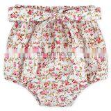 Wholesale Latest Design Sunflower Baby Girls Short Pants Bowtie Summer Girls Shorts thumbnail-5