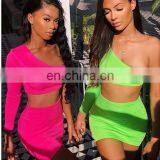 Wholesale Matching Two Piece Set Women Clothing Top and Skirt Dress Sets thumbnail-2