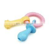 Cute Shape and Color Small Dog Play Toy ,bone,nipple and Ring Combination Puppy Chew and Play Toy thumbnail-1