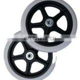 8" Wheelchair Front Wheel and Fork,steel Bearing and Solid Tire thumbnail-3