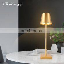 Factory Wholesale Metal Material Decor Dining Cordless Table Lamp Restaurant