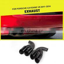 304 Steel Oval V8 Car Muffler Pipes for Porsche Cayenne 958 Turbo GTS Sport 11-14 thumbnail-2