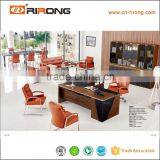 Modern Metal Armrest Design Italy Leather Office Sofa thumbnail-2