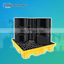 2021 Factory Price Wholesale High Quality 4 Drum Spill Containment Pallet With Drain Cover