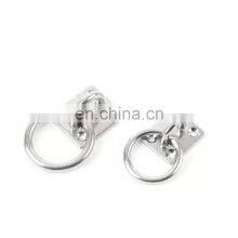 JRSGS Customized High Quality 304/316 Stainless Steel Marine Grade Hardware Square Eye Plate With Ring