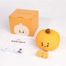 Cute Silicone Kids Night Light Dimmable Pumpkin Clapping Nursery Kids Night Light Rechargeable Bedside Touch Lamp Gift Halloween thumbnail-5