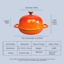 Enameled Cast Iron Dutch Oven for Sourdough Bread Baking 10 Inch Enamel Thick Coated Cookware Set Non Stick for Cooking thumbnail-2