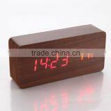 HOT !!!LED Clock Bell Wood Creative LED Clock Acoustic Wooden Clock thumbnail-4