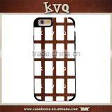 Gridiron Pattern Wood+PC Hard Back Cover Case for Iphone 6s thumbnail-1