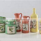 Green Ears Ceramic Glaze Vase Hand-painted Oil Painting B09BH04-5 thumbnail-2