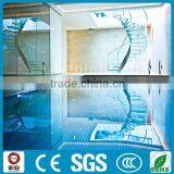 Indoor Commerical Tempered Glass Curved Staircase Design thumbnail-4