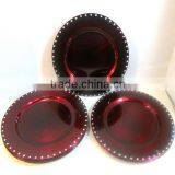 Plastic Decorative Rhinestones Charger Plates