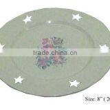 Printed Charger Plate, Charger Tray, Designer Plate, Ivory Plate thumbnail-1
