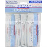Puretouch Skin Care Medicated Tush Wipes - 12 Packets