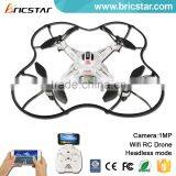 Smart phone and App control 2.4G wifi rc drone with 1MP camera.