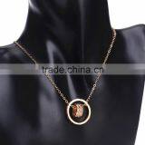 Fashion Jewelry 2015 18k Gold Plated Made With Austrian Crystal Alloy Rhinestone Heart Pendent Chain Necklace thumbnail-4
