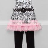2016 New Arrival Toddler Outfits High Quality Baby Girls Ruffle Outfit Fashion Childrens Boutique Clothing thumbnail-2