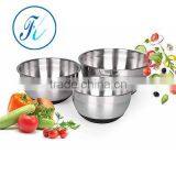 Stainless Steel Salad Bowl With Anti-Slip Silicone Base thumbnail-1