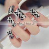 Black Lace Glitter Nail Wrap Nai Tattoo Sticker Gem Flower White Lace Glitter Nail Make up Sticker thumbnail-1