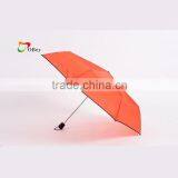 Ultra Compact Flat Shape 3 Fold Rain Umbrella