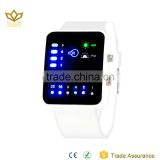 Mini various function touch screen water resistant stainless steel back blue light led digital luxury watch 7015B