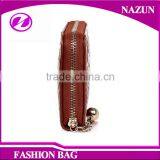 Rose Pattern Brown Designer Lady Wallet Fashion Leather Wallet Women thumbnail-3