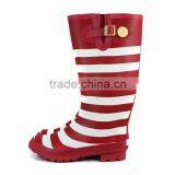 New Style of Colorful Stripe Rain Boot thumbnail-4