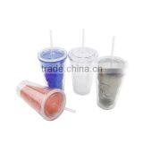 2014 New Style Plastic Straw Skull Mug