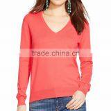 15PKSW33 Flat Knitted 100% Cotton Cashmere Sweater Knit Sweater for Women thumbnail-1