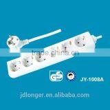 Hot Sale High Quality 6 Way Extension European Socket Power Strip GS CE 16A 220V China Socket Children Protector