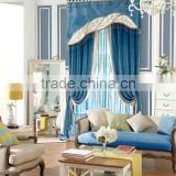 Luxury Blockout Plain Chenille curtain with Embroidery sheet