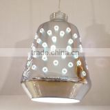 E27 Bulb Modern Chrome Glass Chandelier Pendant Light With Fireworks Shade Fancy Pendant lamp