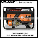 Knife Type BS1500 0.8 1KW Recoil Start Single Phase Gasoline Generator thumbnail-2